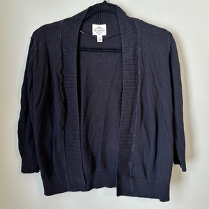 St. Johns Bay black open cardigan girls youth Size Medium M casual school dressy